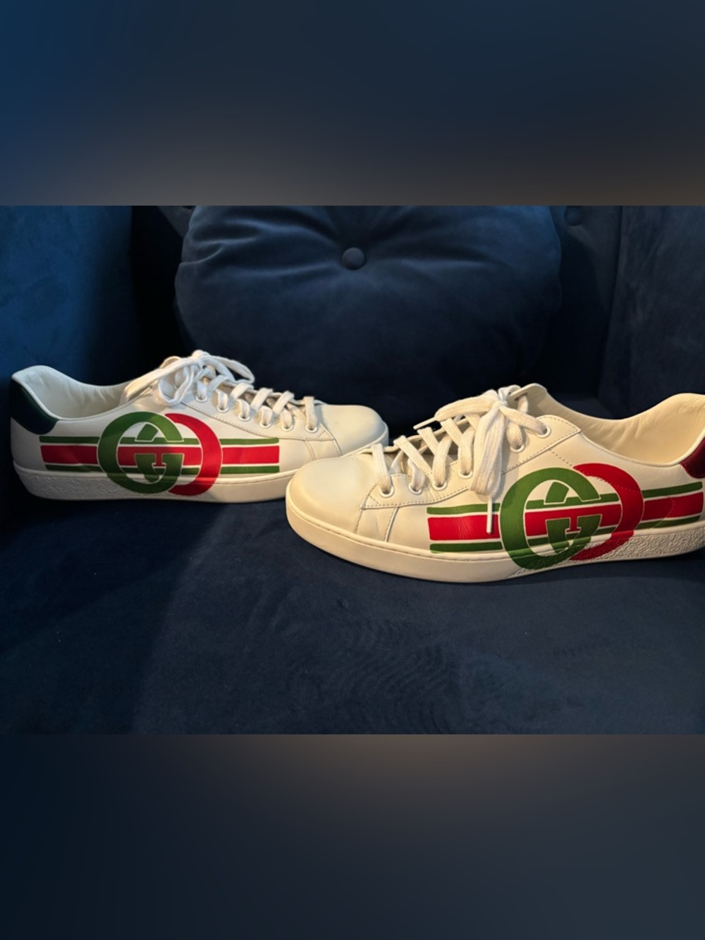 Gucci Interlocking G Logo Leather Sneakers
